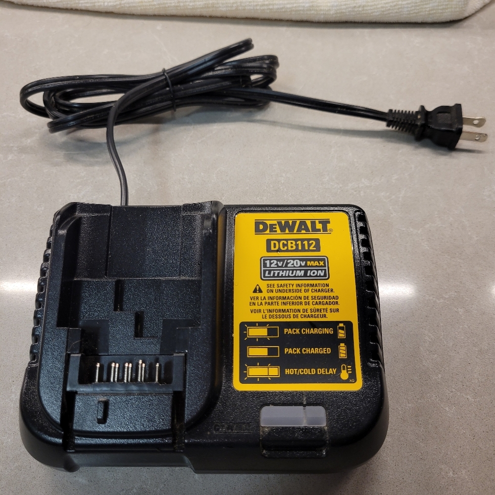 DeWalt Battery Charger. DCB112 12/20V Li-Ion 2amp 120V AC. Rarely used.